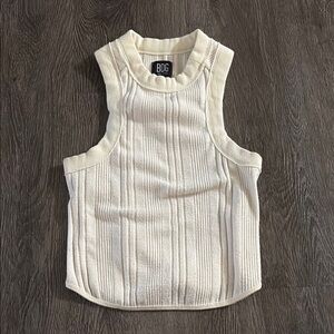 BOG Cream Sleeveless Knit Top
